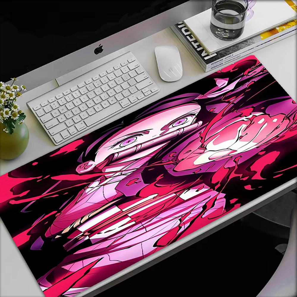 Demon Slayer Theme Mouse Pad, Non Slip Rubber Base, Multifunctional Office & Home Decor, Perfect for Workspace Personalization.
