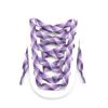 1 Pair Colorful Striped Shoe Laces for Woman Man Width 1CM Rainbow Shoelace Flat Shoelaces for Sneakers Length 100/120/140/160CM