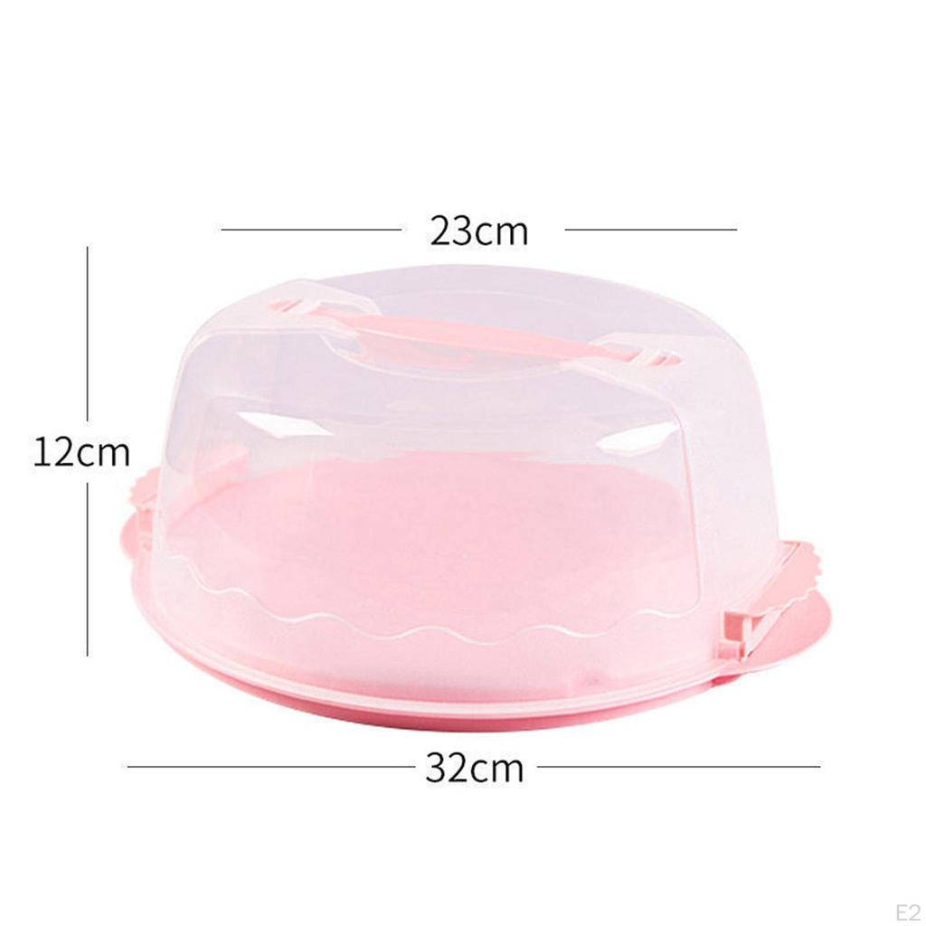 8 inch Cake Carrier with Handle Cupcake Container Muffin Tart Cookie Dessert Keeper for Vegetables