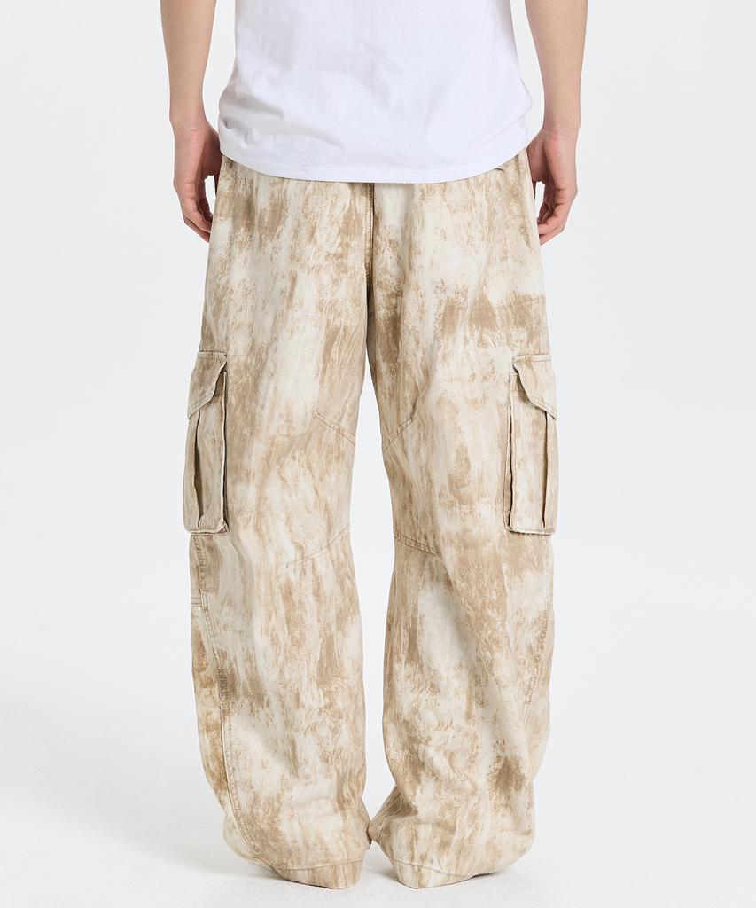 Gicheol Muddy Buddy Baggy Wide Pants (Beige)