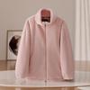 Furry Cotton Padded Jacket for Women Autumn Winter Warm Coat Korean Style Thick Outerwear