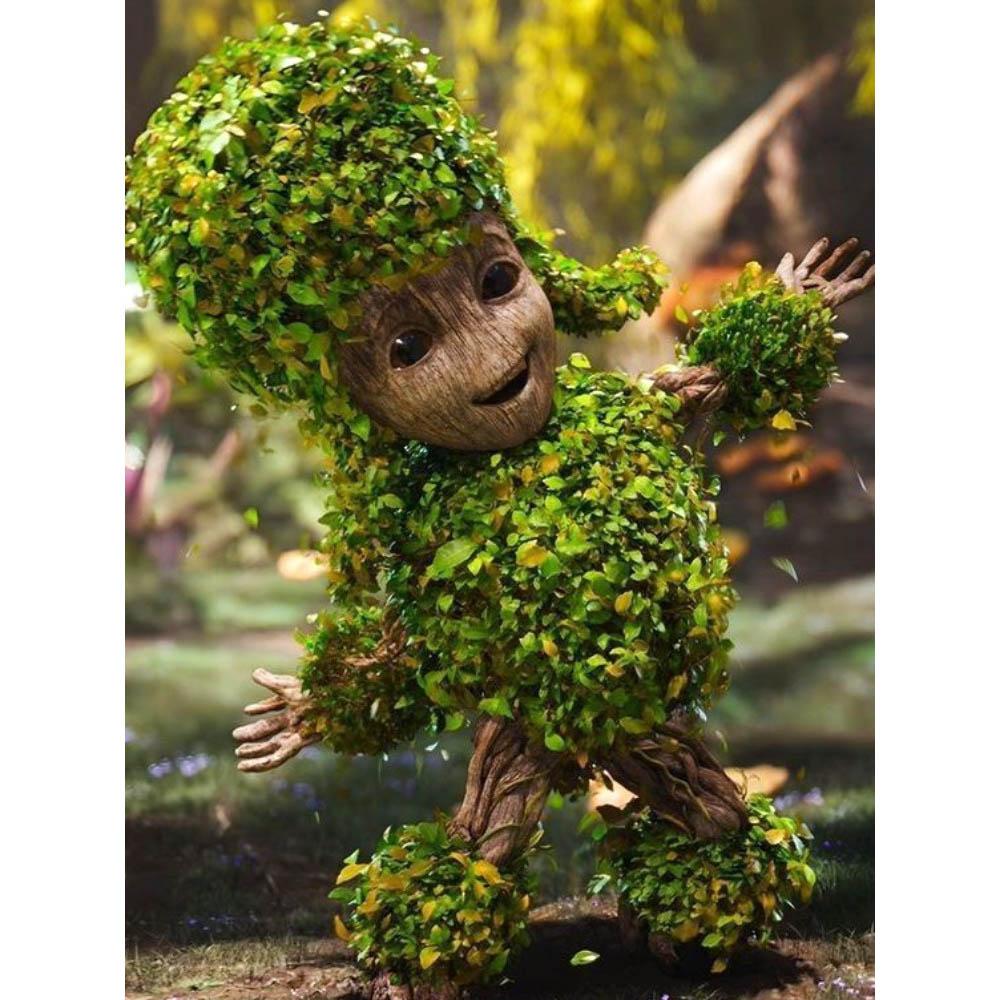 Little Groot and Rocket Raccoon CP Model Diamond Painting New Full Diamond Cute Style Handmade DIY Diamond Embroidery Material Pack Round 20x30cm