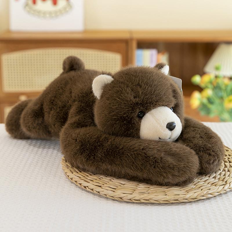 Soft Plush Pet Soothing Back Hug Doll - Cute Lying Pose, Perfect Birthday Gift