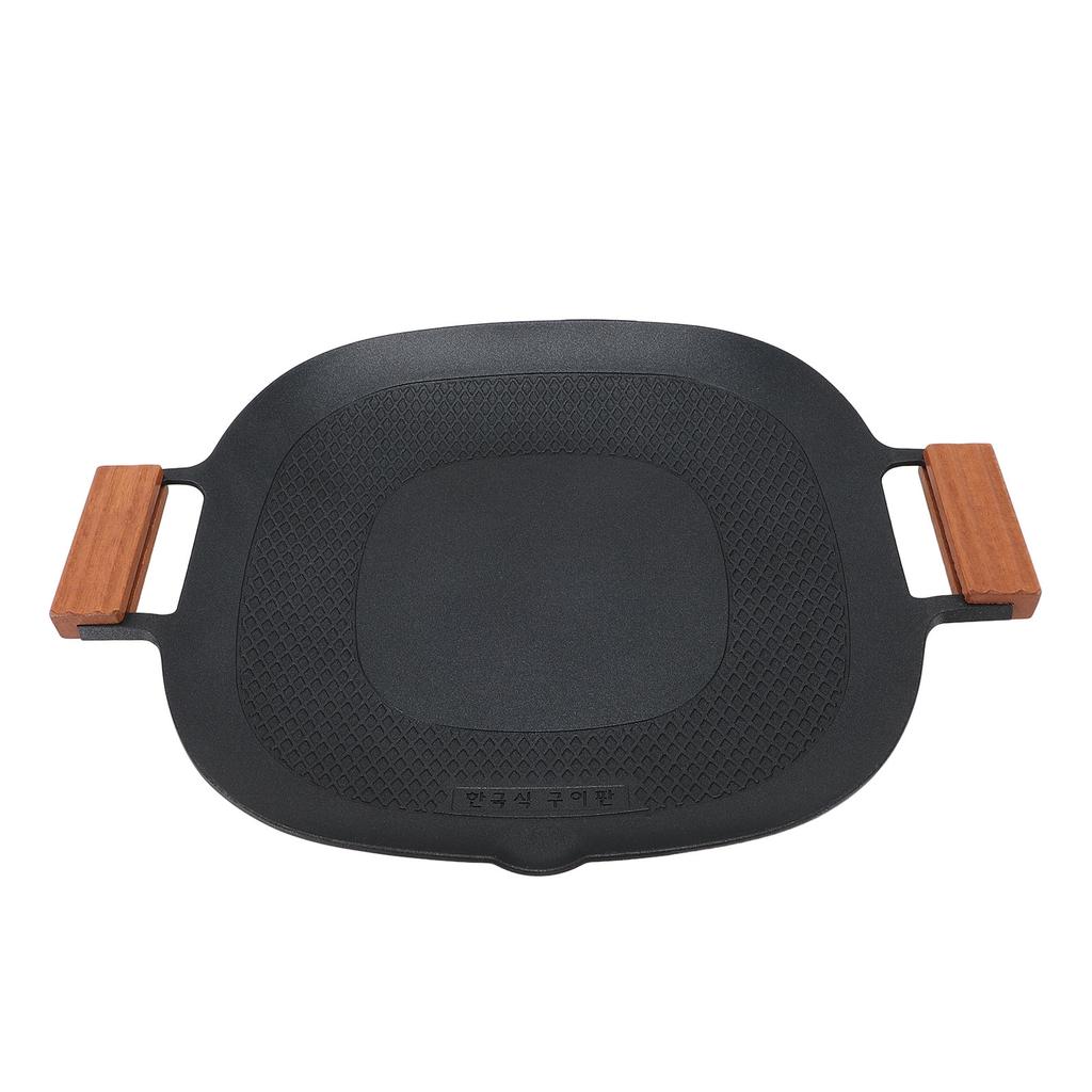 BBQ Grill Pan Anti Stick Multifunctional Uniform Heating Stovetop Grill Pan for Outdoor Camping