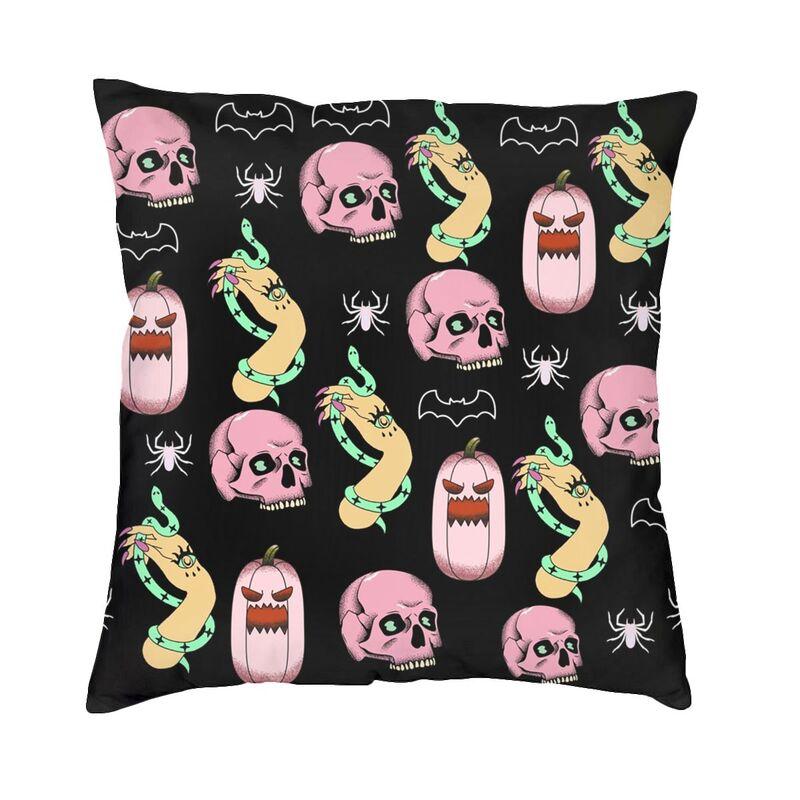 Halloween Fledermausdruck Muster Kissenbezug Wohnzimmer Sofa Dekoration Quadratischer Polyester Überwurf Kissenbezug