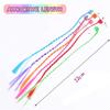 6Pcs/Set Colorful Rainbow Braided Hair Extensions with Clips Girls Ponytail Hairpieces Kids Hair Accessories