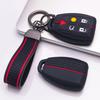 Silicone Key Fob Cover with Keychain for Volvo XC90 XC70 XC60 S80 S60 V70 V50 C30 This Soft Protective Key Case Fits 5 Button Smart Remote Keys It