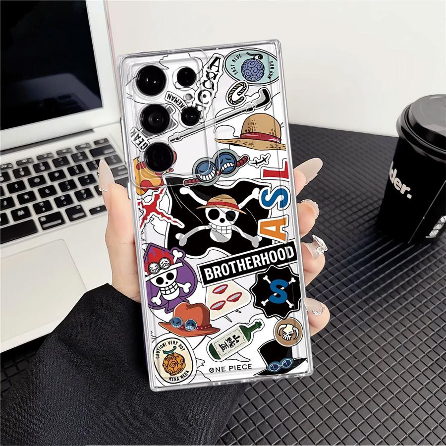 

O-One P-Iece Luffy Logo Phone Cover Case for Samsung Galaxy S26 S22 FE S20 Plus S23 Ultra S25 Edge S21 Note 20 Ultra 10 S24 Galaxy S21 Ultra 5G