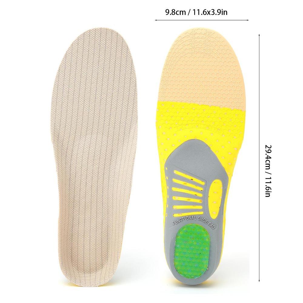 A pair 29.4x9.8cm EVA Arch Support Insoles Daily Running and Basketball Sports