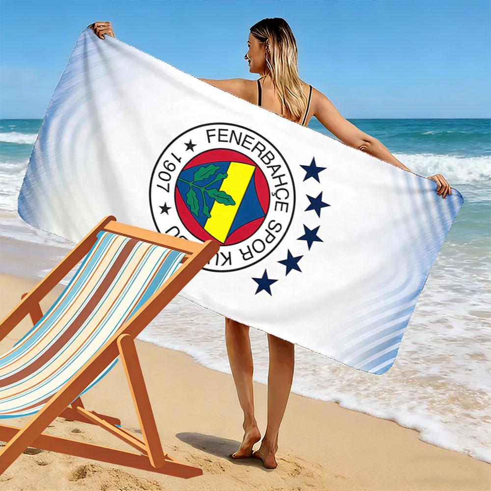 Fenerbahce Spor Club Logo Towel Beach Towel Quick-drying for Travel Outdoor Sports Jogging Beach and Swimming