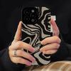 NEW Zebra Stripe Wrinkle Phone Case For iPhone 13 12 11 14 15 16 17 Pro Max Mini 16 Plus 17 Air Silicone Shockproof Full Cover