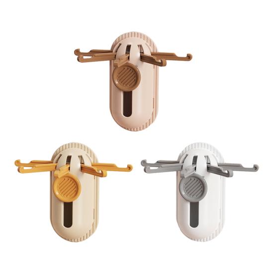 5-Claw Retractable Wall Hook Drill-Free Kitchen Utensil Hanger Adhesive Wall Mounted Hook Entrance Hanger for Bathroom Bedroom Storage