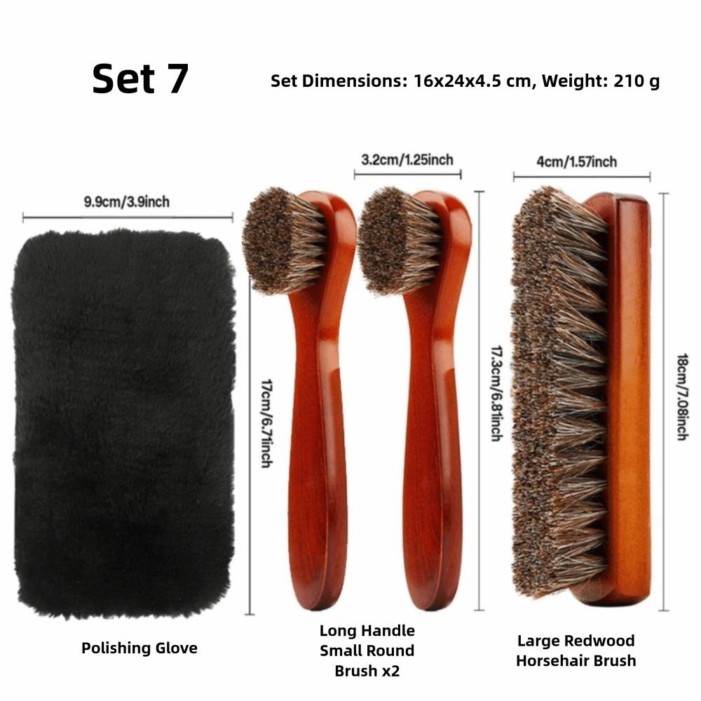 Long Handle Polishing Applicator Wooden Handle Shoe Boot Care Brush  Shoe Polishing
