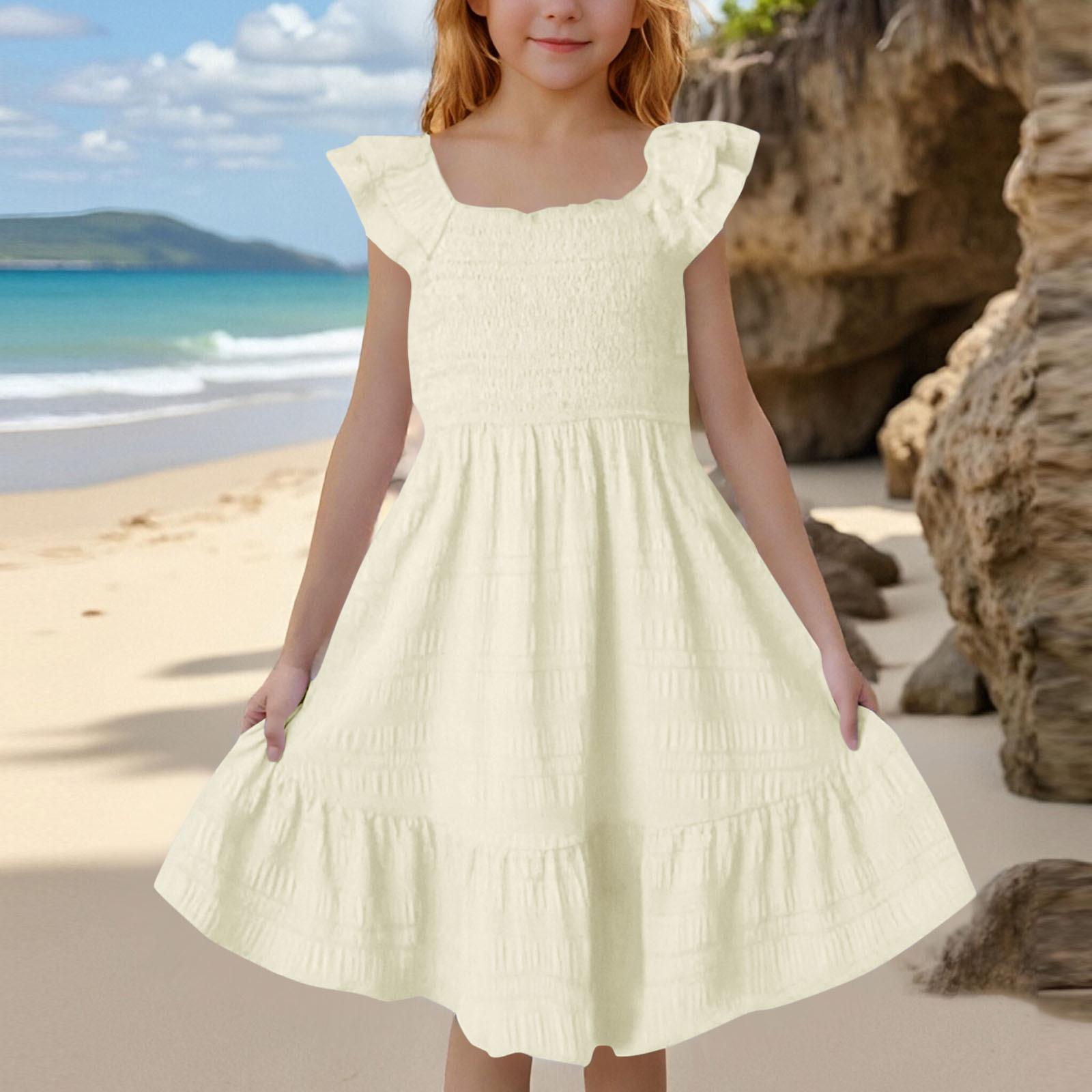 Girls  Bubble Short Sleeve Dress - Full Skirt Princess Gown 110