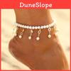 European Style Summer Foot Jewelry With Alloy And Crystal Tassels For Women