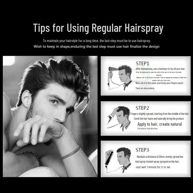 VANGIN Pompadour Odorless Hair Spray, 320ml - Extra Strong, Volumizing Styling Spray