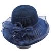 Frühlings- und Sommer-Organza-Hut Sonnenhut Damen Sonnenschutz Eimerhut UV-Schutz Blumen-Sonnenhut