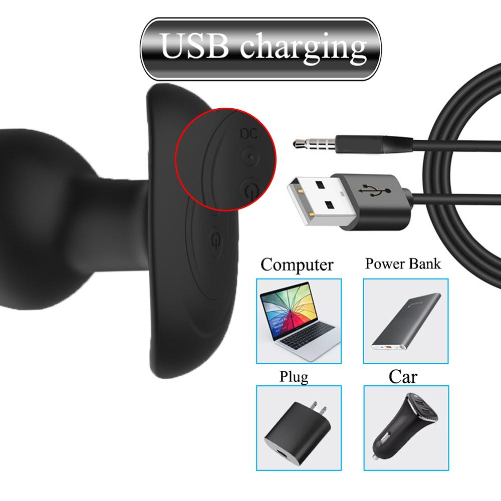 Elektryczny masażer prostaty dla mężczyzn bezprzewodowy wibrator analny ogromny wibrator dildo duży korek analny gejowski seks zabawki dla mężczyzn i kobiet