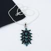 Dainty Aquamarline Gemstone Handmade 925 Sterling Silver Electroform Flower Necklace, Aquamarline Silver For Wife Unisex Pendant Gifts