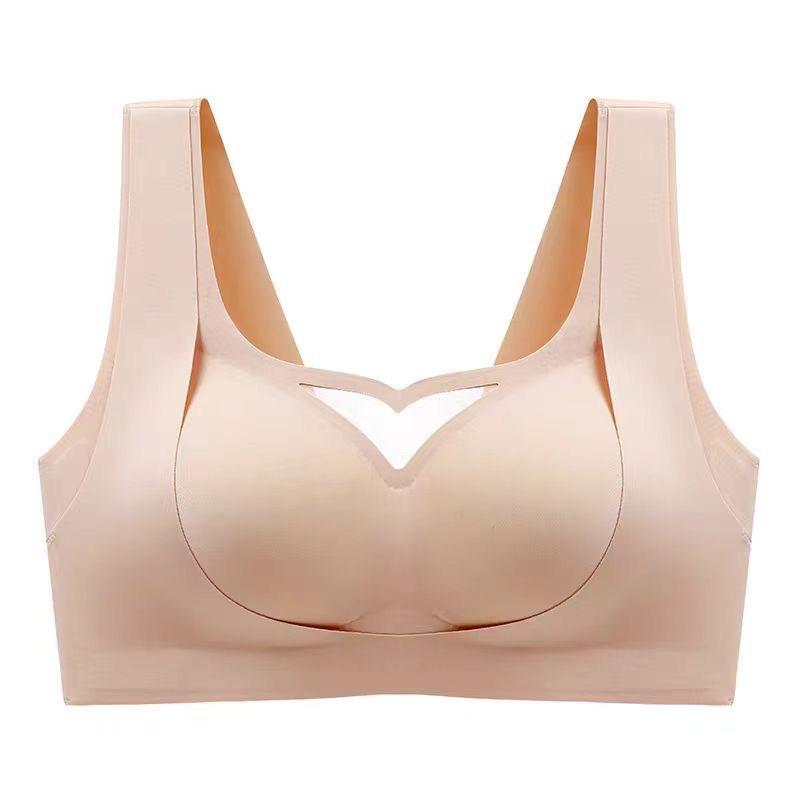 Traceless underwear women's big breasts show small breasts, comfortable to gather, no steel ring to close secondary breasts, anti-sagging, beautiful