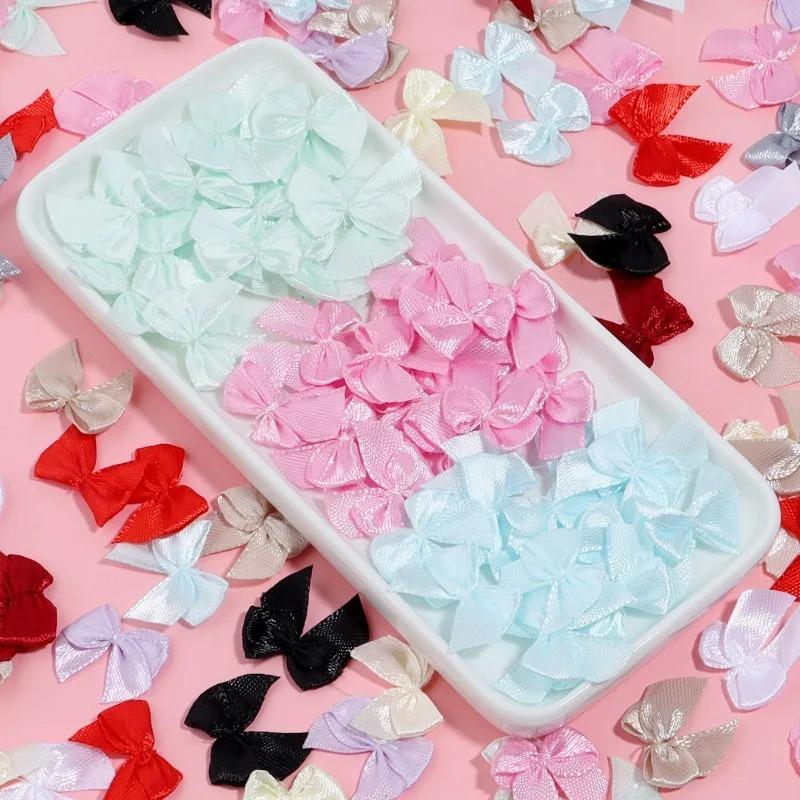 100 Pcs/set Princess children's bow tie clothing headdress accessories DIY accessories polyester thread tie mini bow tie