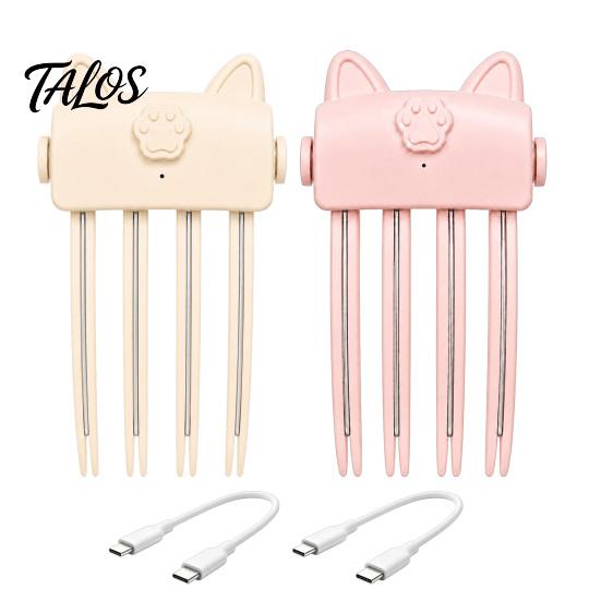 Natural Fluffy Hair Tool Heated Volume Clip for Fine Flat Hair, Electric Root Lifter Comb Portable Styling with 2 Heat Settings, Volumizing Puffy Lift