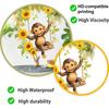 Yousheng Wall Stickers, Monkey On The Swing Shape, Self-Adhesive Waterproof Wall Decals, Easy Repositioning Window Clings for Kids