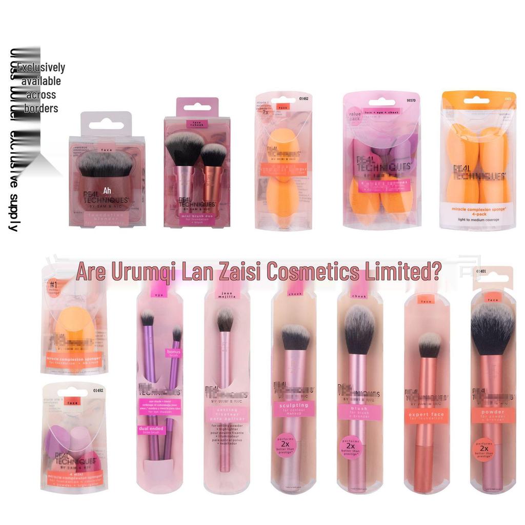 RT Series Makeup Brush & Sponge Set: Blending & Eyeshadow Brushes with Beauty Sponge