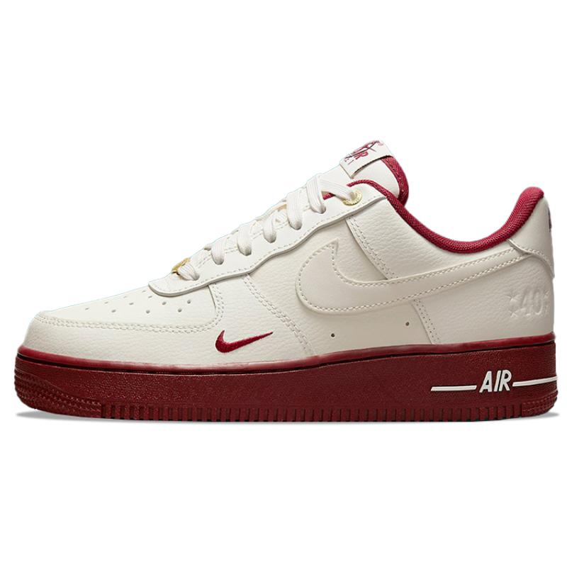 Nike Air Force 1 '07 Se '40th Anniversary   Sail Team Red' Women's Sneakers DQ7582-100