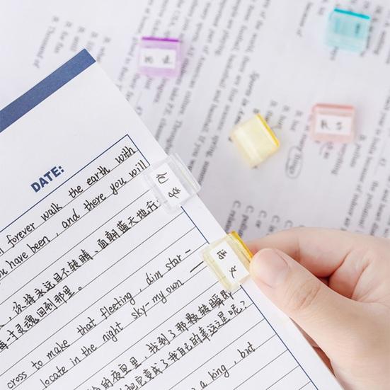 10Pcs Mini Transparent Folder with Push Clip Office Organizer for Organizing