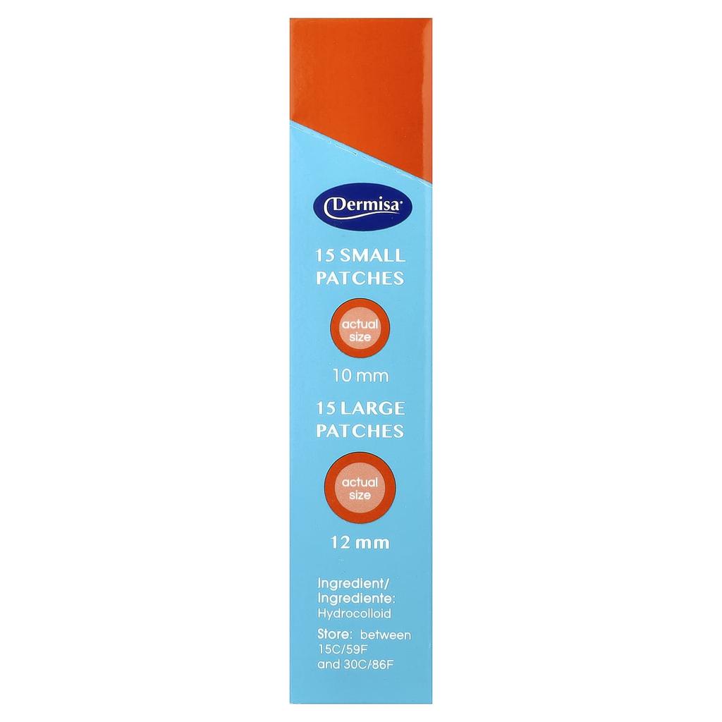 Dermisa Spot Patches, for All Skin Types, 30 Disposable Transparent Hydrocolloid Patches