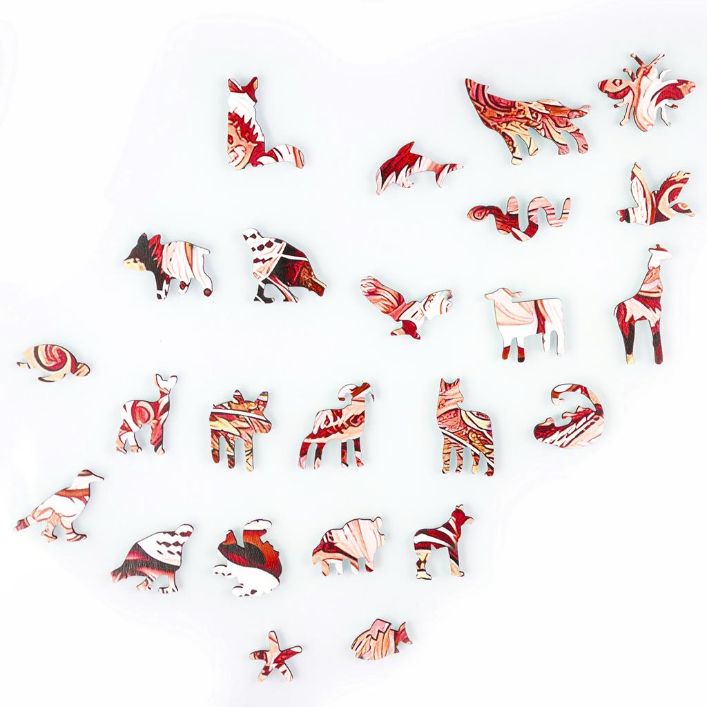 Wooden butterfly puzzle colorful a4 jigsaw puzzle 104 pieces father's day