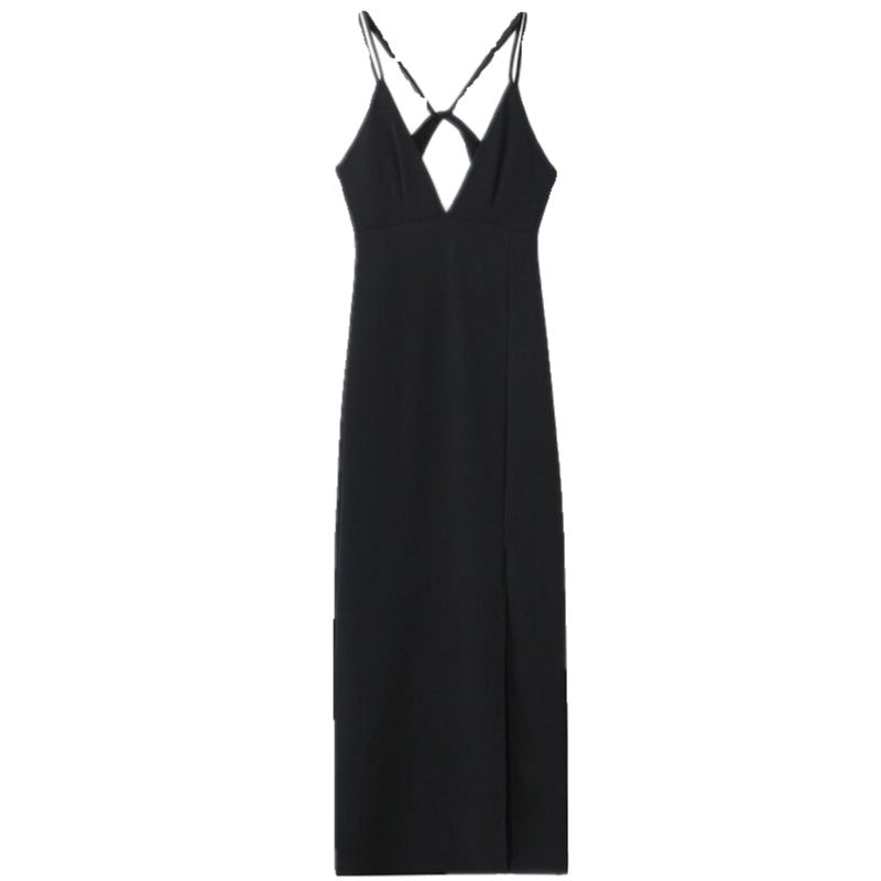 Fashion Style 2024 Spring New Arrival Women's Clothing Minimalist Crepe Midi Skirt Mid Length Long Length Dress 2157024 800