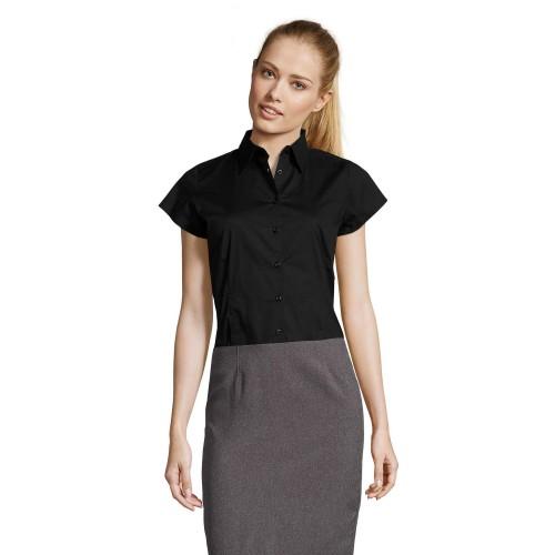 

SOLS Womens/Ladies Excess Stretch Short-Sleeved Blouse XL чорний
