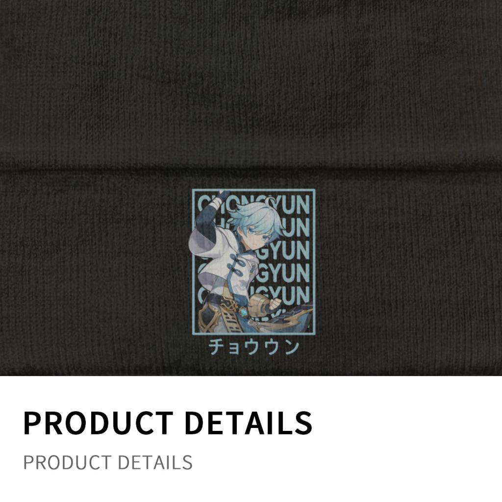 Chongyun Genshin Impact Anime Game Strickmütze Beanies Herbst Wintermütze Warme Farbkappen für Unisex Frauen