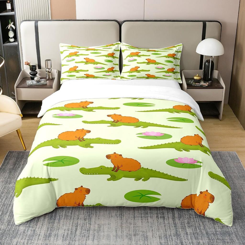 Abstract Duvet Cover Set, Alligator Skin African Animal Crocodile Quilt Cover, 3 Piece Bedding Set With Pillow Shams, Full Size