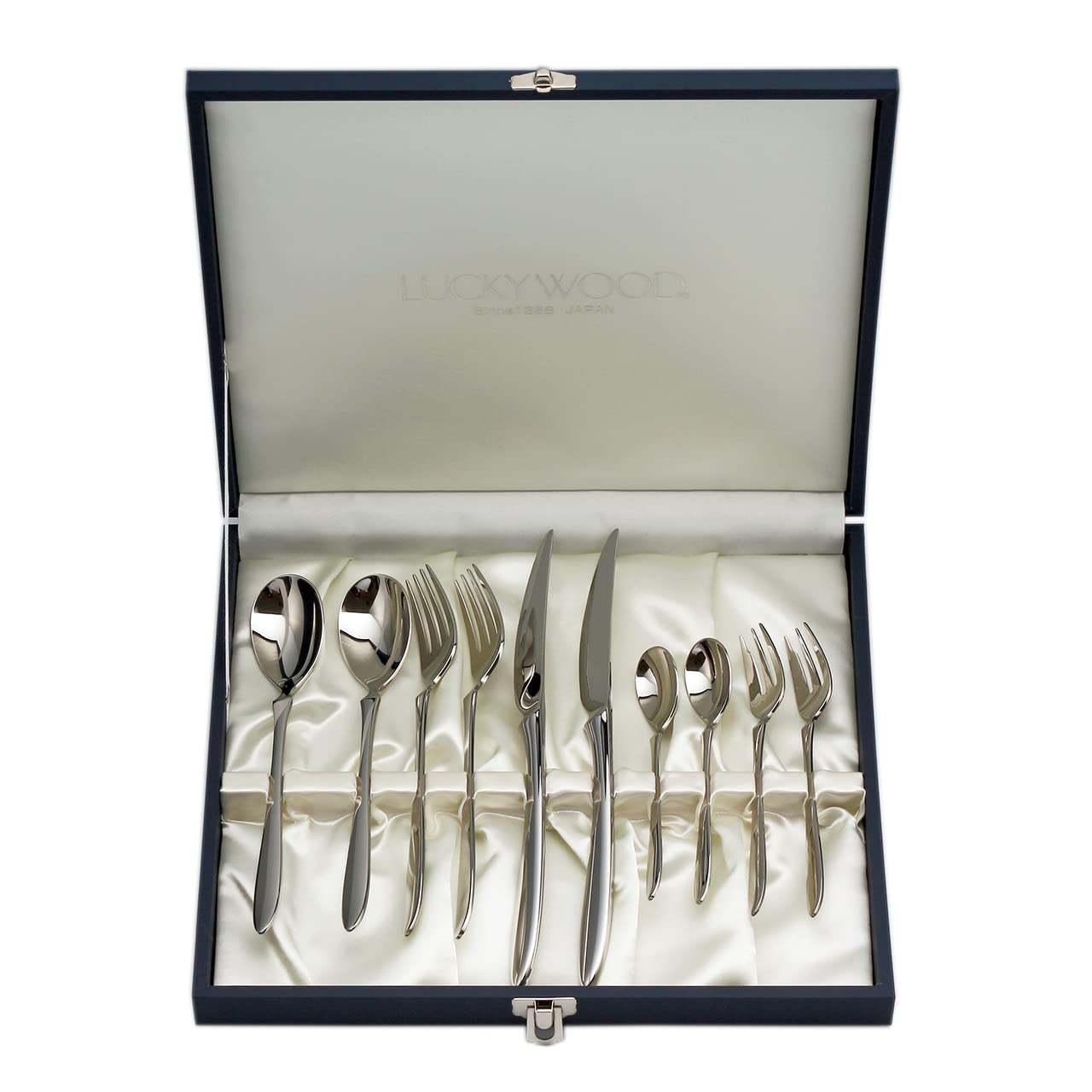 

Lucky Wood Cutlery Set, Good Design Award Winner, Pleco 10-Piece Set, Pair Dinner Set, Gift Wrapping Available, Tsubame-Sanjo, Niigata