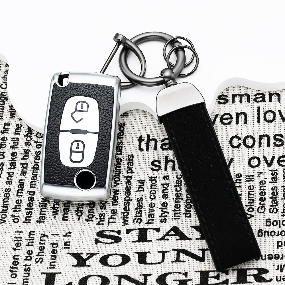 Tpu Leather For Citroen Xsara Berlingo C2 C3 C4 C5 C6 Flip Car Key Case Cover For Peugeot 207 307 308 407 607 807 Protector Fob