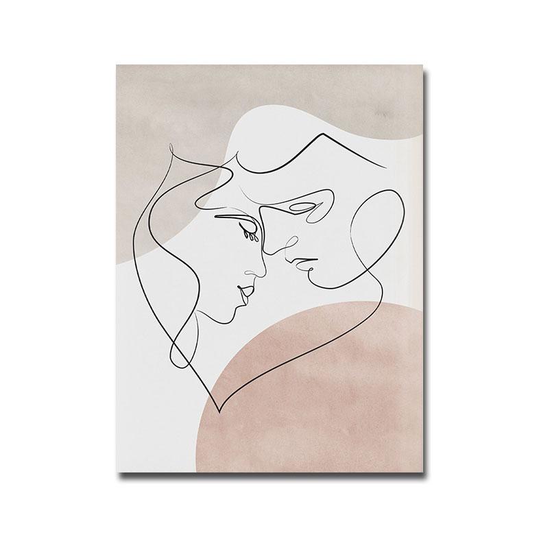 

Минималистичный обнаженный женский плакат, абстрактная пара, поцелуй, линия, художественный принт, женское тело, холст, картина, современная настенная картина, домашний декор для спальни 21x30cm No Framed