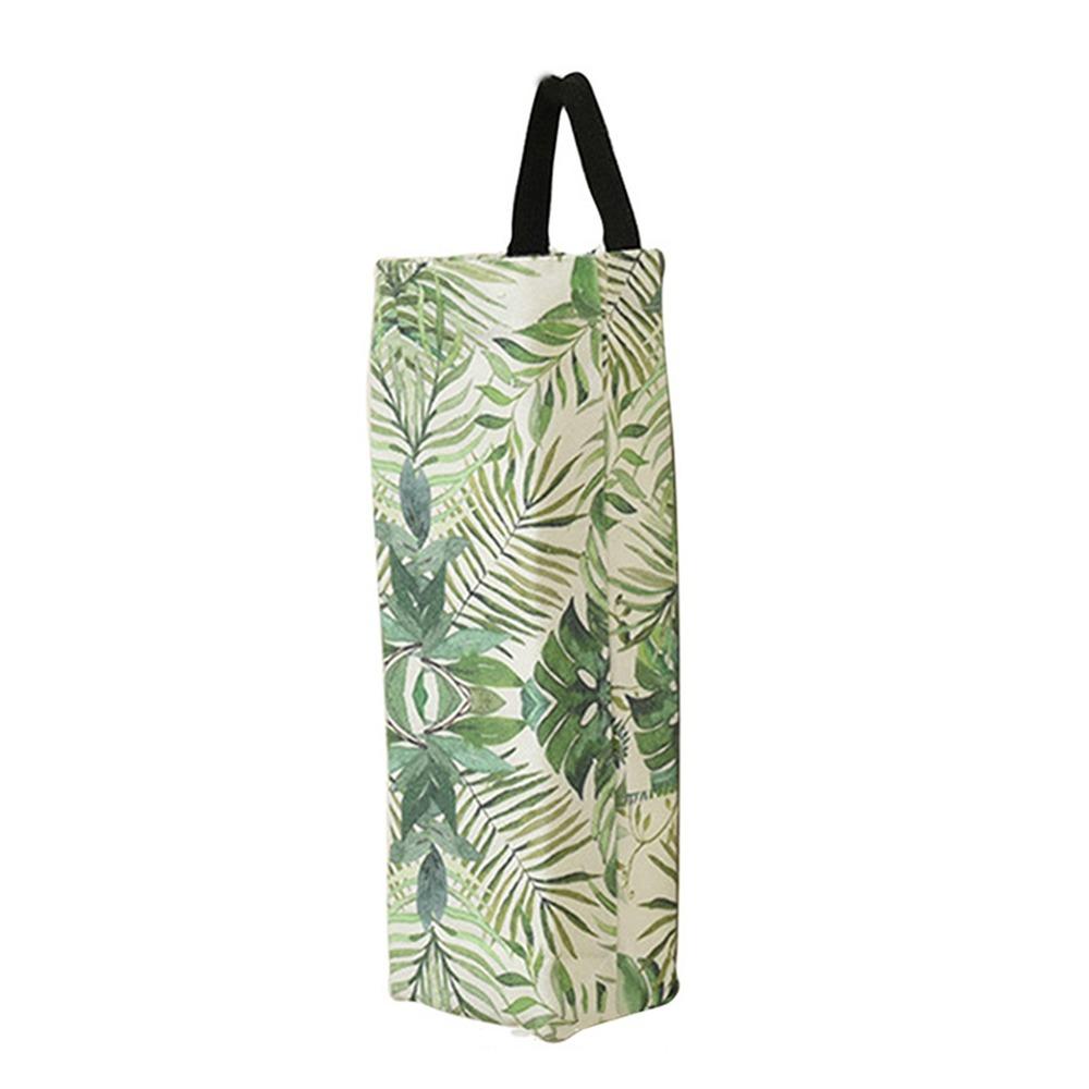 Printed Pattern Plastic Bag Holder Pull-out Storage Dispensers Garbage Bag Storage Breathable Cloth Wall-mounted