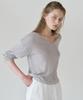 LETTERA V-Neck Linen Half Knit