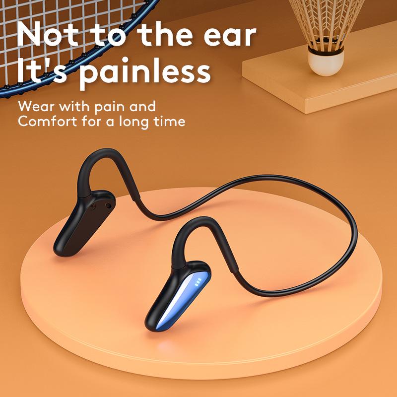 M-D8 Wireless Bone Conduction Bluetooth Headset, Non-In-Ear Ear-Hook, Ideal for Business and Sports.