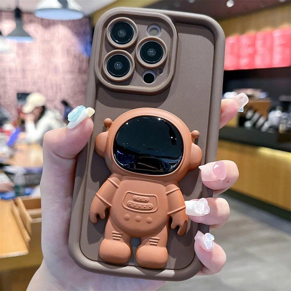 

Чохол для телефону з мультяшним космонавтом для iPhone 15 14 13 12 11 Pro Max 7 8 Plus SE 2 3 XR X Xs Max Протиударний силіконовий м’який чохол For iPhone SE 2020