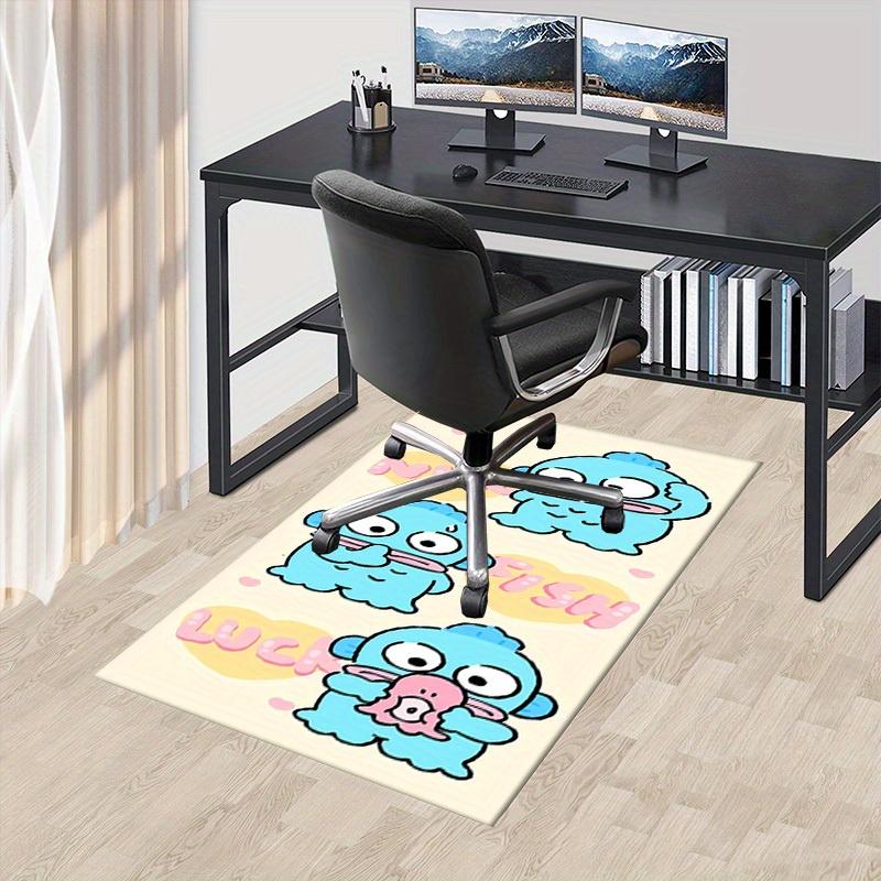 

1pc Cute Blue Monster with Pink Fish Office Rug Under Desk Mat Gift Universal Decorative Carpet for Room Bedroom Living Room Sofa Table Anti 60cm by 90cm