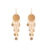 Wind Frosted Sequin Round Hollow Tassel Long Style Light Luxury Earrings