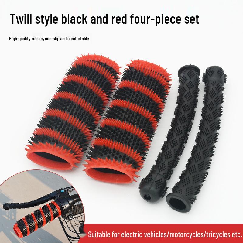Electric Motorcycle Anti-Slip Rubber Handle & Brake Grip Sleeves