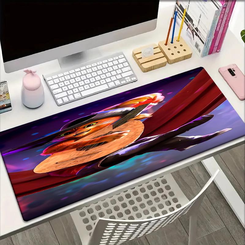 Puss In Boots Theme Mouse Pad, Non Slip Rubber Base, Multifunctional Office & Home Decor, Perfect for Workspace Personalization.