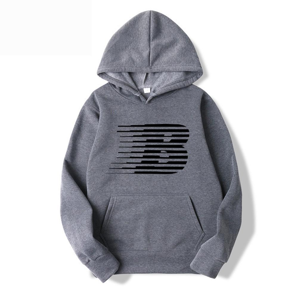 2025Hoodie with Stylish "B" Graphic: Comfortable, Hooded Design, Perfect for Casual Wear