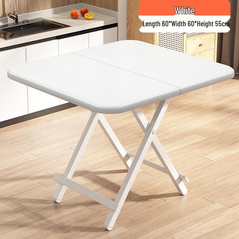 Portable Foldable Dining Table for Small Spaces - Square or Round Options for Apartments or Rental Rooms