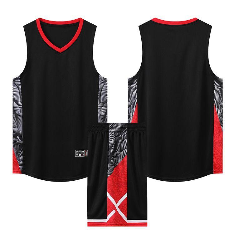 

American Basketball Suit, Adult Children S College Students Men S Breathable Game Training Suit, Summer Fixed Jersey For Women 7XL чорний